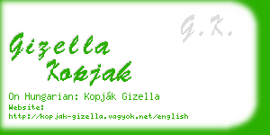 gizella kopjak business card